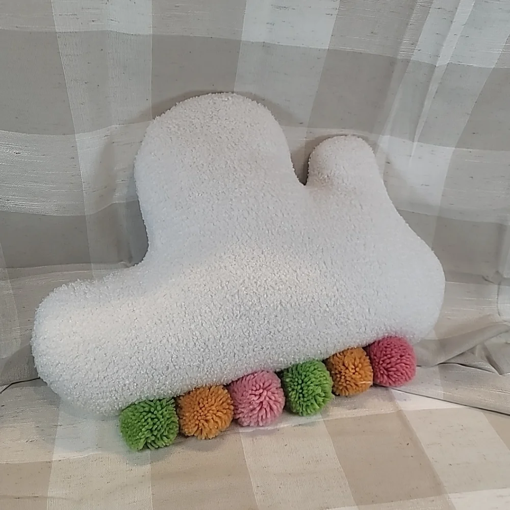 Cloud Pillow w/ Scented Satchel & Rainbow Pompoms CUTE! 21